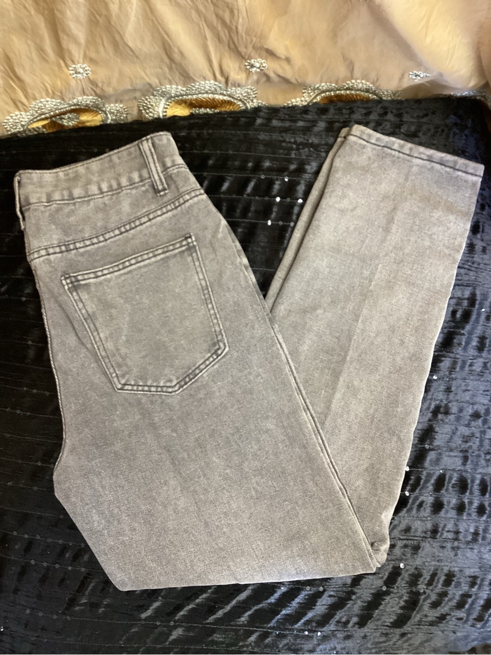 Zara Slim Straight Gray Washed Jeans 29 Waist